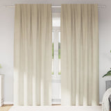 Blackout Curtains 2 pcs Cream 140 x 245 cm Velvet