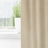 Blackout Curtains 2 pcs Cream 140 x 260 cm Velvet - Side View