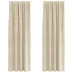 Curtains 2 pcs Cream 140 x 260 cm Velvet