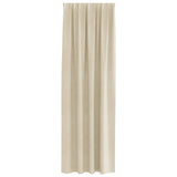 Blackout Curtains 2 pcs Cream 140 x 260 cm Velvet - Top-Down View