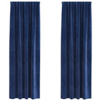Curtains 2 pcs Dark Blue 140 x 225 cm Velvet