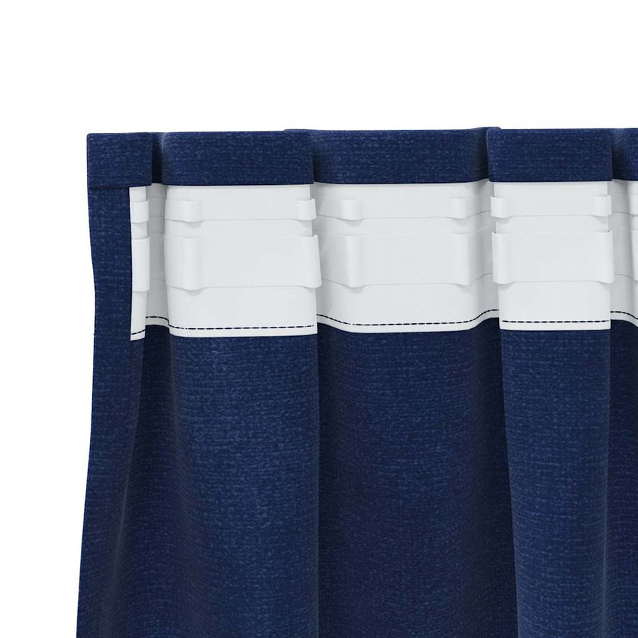 Curtains 2 pcs Dark Blue 140 x 245 cm Velvet