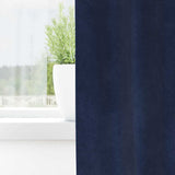 Blackout Curtains 2 pcs Dark Blue 140 x 245 cm Velvet - Side View