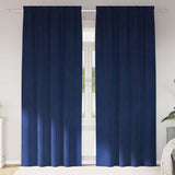 Blackout Curtains 2 pcs Dark Blue 140 x 245 cm Velvet