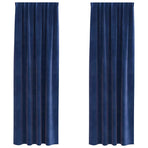 Curtains 2 pcs Dark Blue 140 x 245 cm Velvet