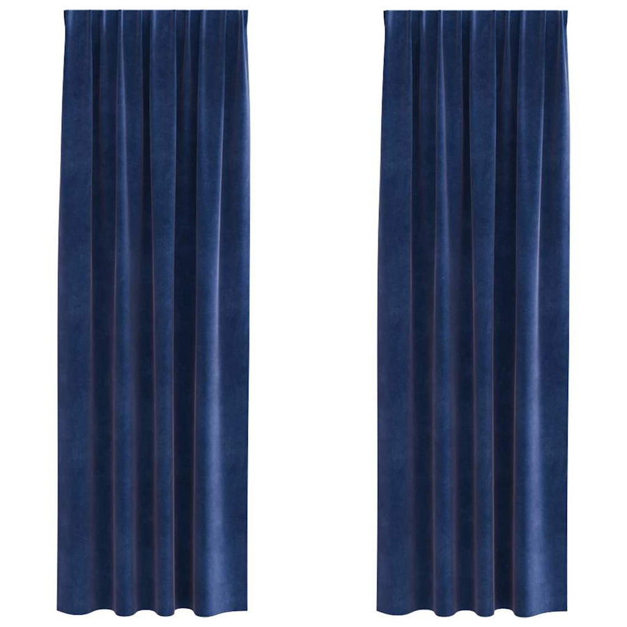 Curtains 2 pcs Dark Blue 140 x 245 cm Velvet