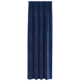 Blackout Curtains 2 pcs Dark Blue 140 x 245 cm Velvet