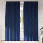 Curtains 2 pcs Dark Blue 140 x 260 cm Velvet