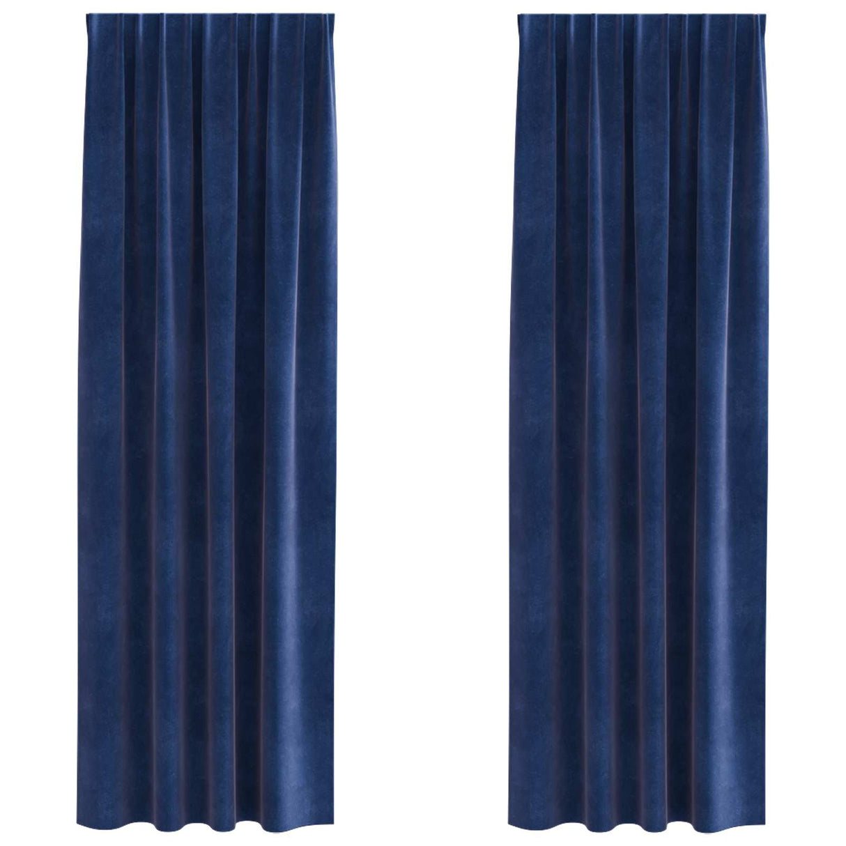 Blackout Curtains 2 pcs Dark Blue 140 x 260 cm Velvet