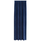 Blackout Curtains 2 pcs Dark Blue 140 x 260 cm Velvet