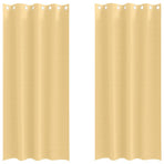 Blackout Curtains with Rings 2 pcs Beige 245 x 140 cm Polyester
