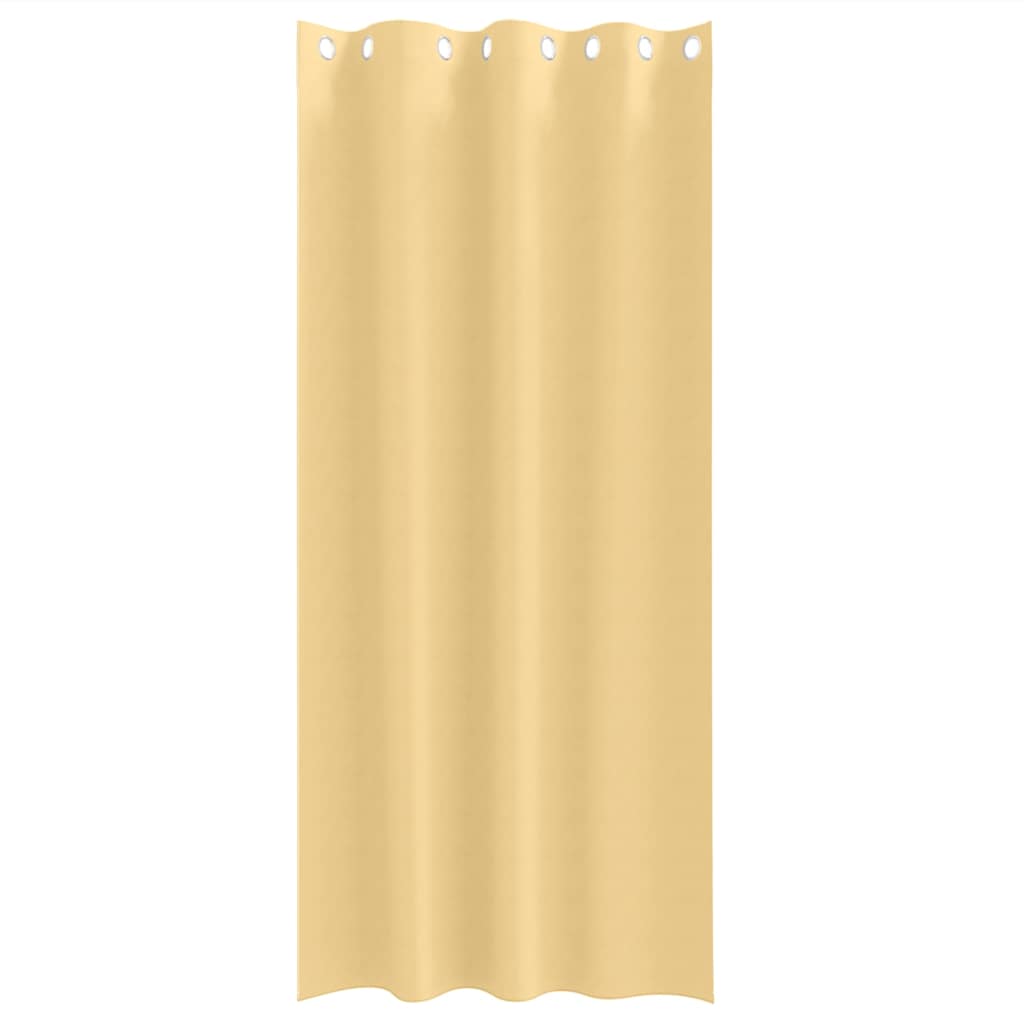 Blackout Curtains with Rings Beige Polyester
