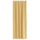 Blackout Curtains with Rings Beige Polyester - Top-Down View