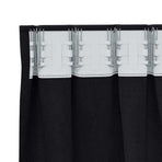Blackout Curtains with Rings 2 pcs Black 245 x 140 cm Polyester