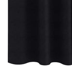 Blackout Curtains with Rings 2 pcs Black 245 x 140 cm Polyester