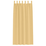 Blackout Curtains with Rings Beige Polyester - Top-Down View