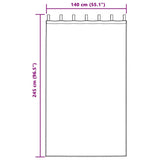 Blackout Curtains with Rings Beige Polyester - Low Angle