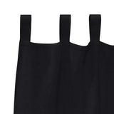 Blackout Curtains with Rings Black Polyester - 45-Degree Angle