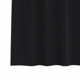 Blackout Curtains with Rings Black Polyester - Rear View