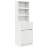 Bedside Cabinet White 39x35x125 cm Engineered Wood - Front View