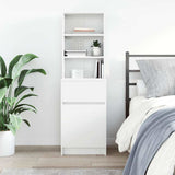 Bedside Cabinet White 39x35x125 cm Engineered Wood