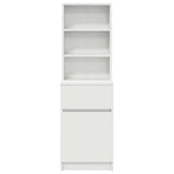 Bedside Cabinet White 39x35x125 cm Engineered Wood