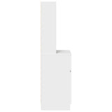 Bedside Cabinet White 39x35x125 cm Engineered Wood - Close-Up Angle