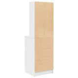 Bedside Cabinet White 39x35x125 cm Engineered Wood - Low Angle