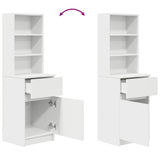 Bedside Cabinet White 39x35x125 cm Engineered Wood - Extra Image