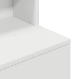 Bedside Cabinet White 39x35x125 cm Engineered Wood