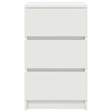 Bedside Cabinet with 3 Drawers White 39x35x65 cm