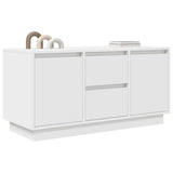 TV Cabinet with LED Lights White 100x41x50 cm - 45-Degree Angle
