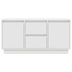 TV Cabinet with LED Lights White 100x41x50 cm