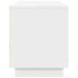 TV Cabinet with LED Lights White 100x41x50 cm - Low Angle