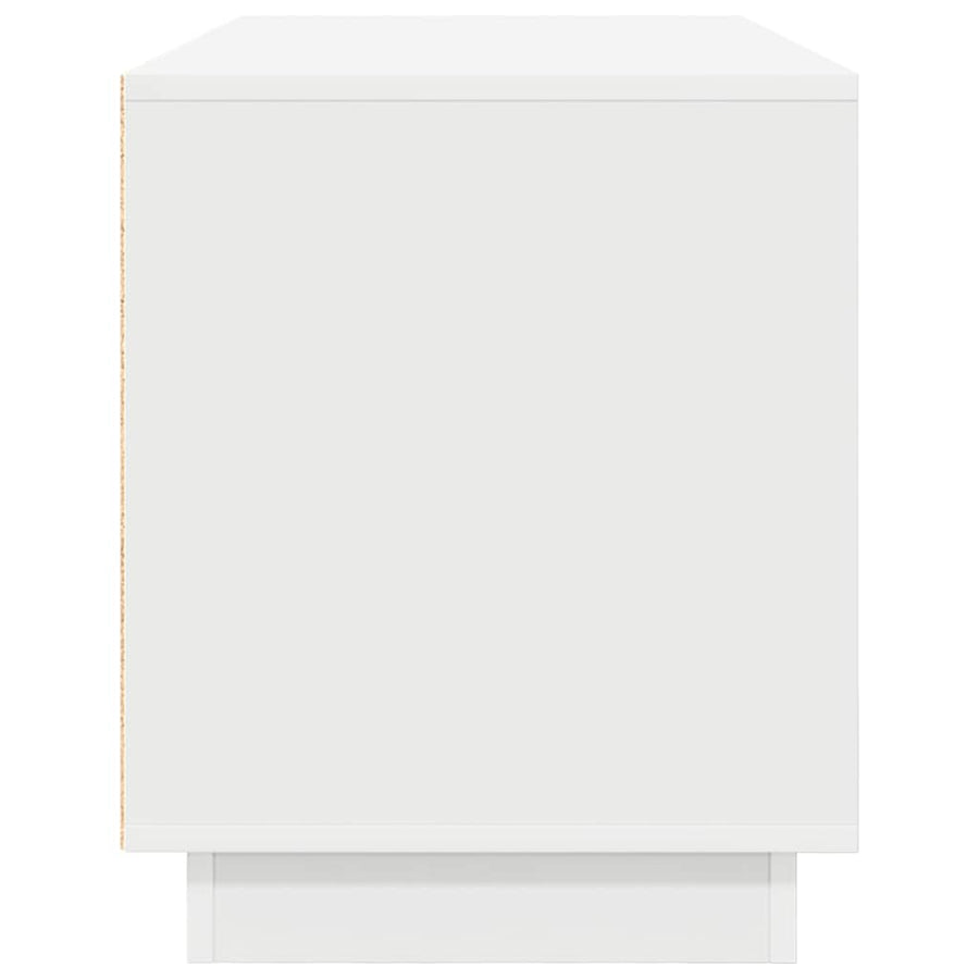 TV Cabinet with LED Lights White 100x41x50 cm