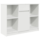 Sideboard with Drawer White 101x35x76 cm Engineered Wood - Front View