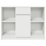 Sideboard with Drawer White 101x35x76 cm Engineered Wood - Rear View
