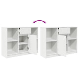 Sideboard with Drawer White 101x35x76 cm Engineered Wood - Extra Image