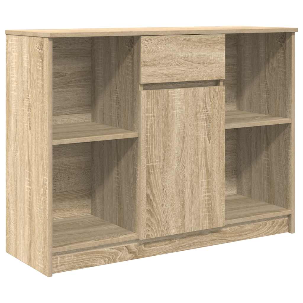 Sideboard with Drawer Sonoma Oak 101x35x76 cm Engineered Wood