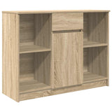 Sideboard with Drawer Sonoma Oak 101x35x76 cm Engineered Wood - Front View