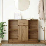 Sideboard with Drawer Artisan Oak 101x35x76 cm Engineered Wood - Side View