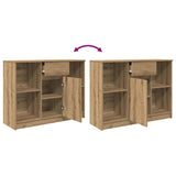 Sideboard with Drawer Artisan Oak 101x35x76 cm Engineered Wood - Extra Image