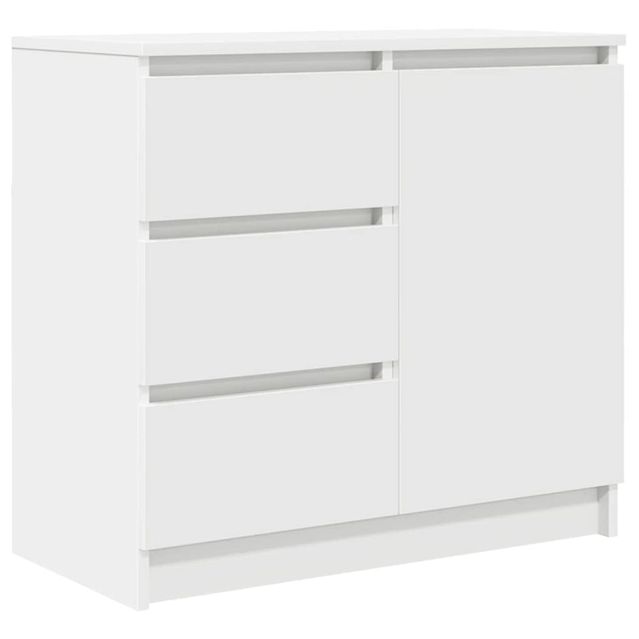Sideboard with Drawer White 71x35x65 cm Engineered Wood