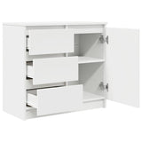Sideboard with Drawer White 71x35x65 cm Engineered Wood - 45-Degree Angle