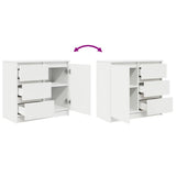 Sideboard with Drawer White 71x35x65 cm Engineered Wood