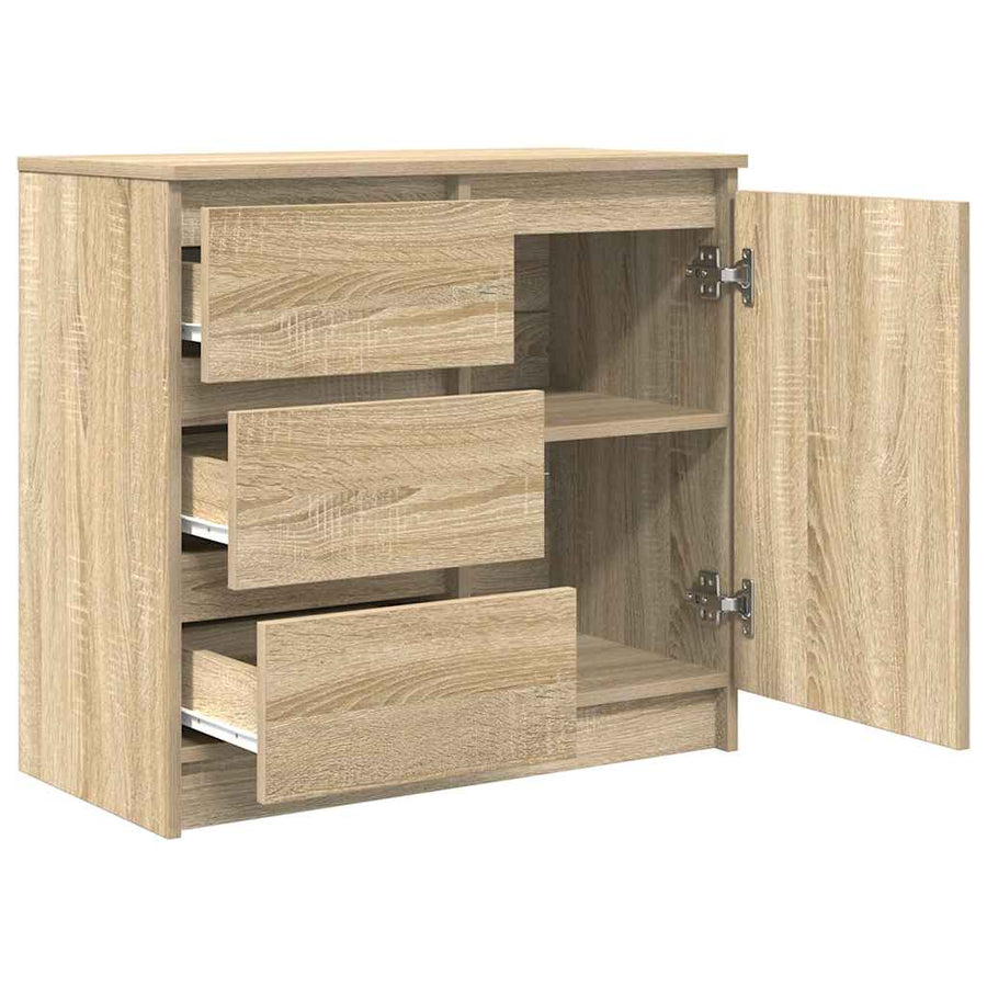 Sideboard with Drawer Sonoma Oak 71x35x65 cm Engineered Wood