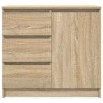 Sideboard with Drawer Sonoma Oak 71x35x65 cm Engineered Wood