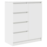 Sideboard with Drawers White 71x35x84 cm Engineered Wood - Front View