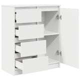 Sideboard with Drawers White 71x35x84 cm Engineered Wood - 45-Degree Angle