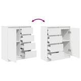 Sideboard with Drawers White 71x35x84 cm Engineered Wood - Extra Image